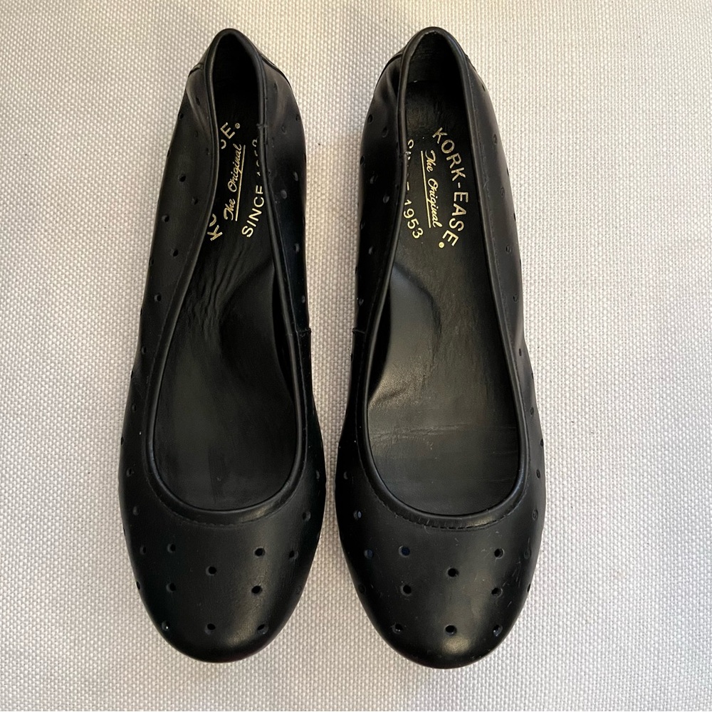 Kork-Ease Women's Perforated Black Flats